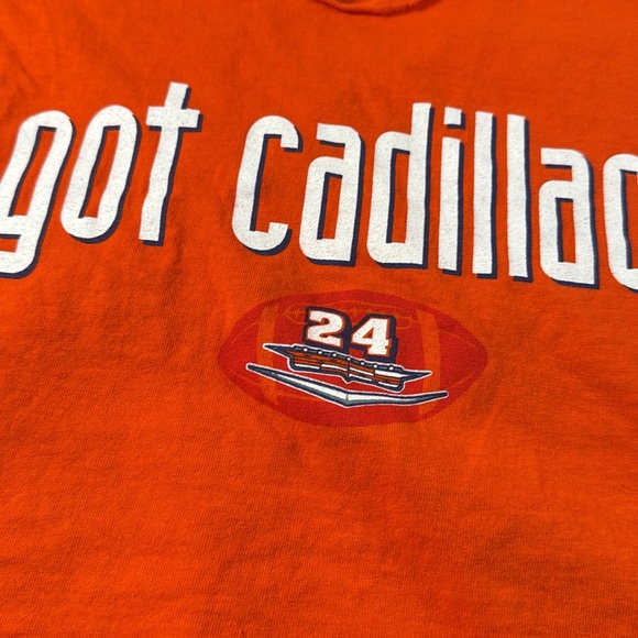 Cadillac Women's Size Medium Auburn Tigers Cut Off Shirt Crop Top Orange‎ 24 - Picture 4 of 7